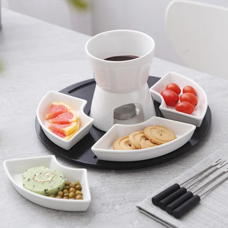 Fondue Pot Ceramic - Набор для шоколадного или сырного фондю