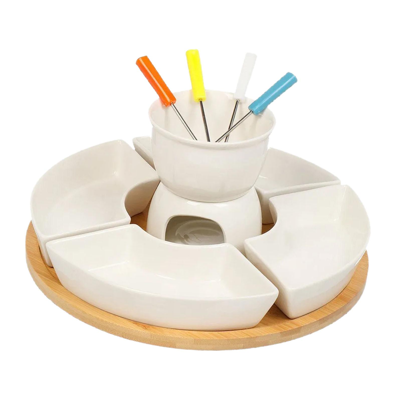 Fondue Pot Ceramic - Набор для фондю: подогреватель для сыра,