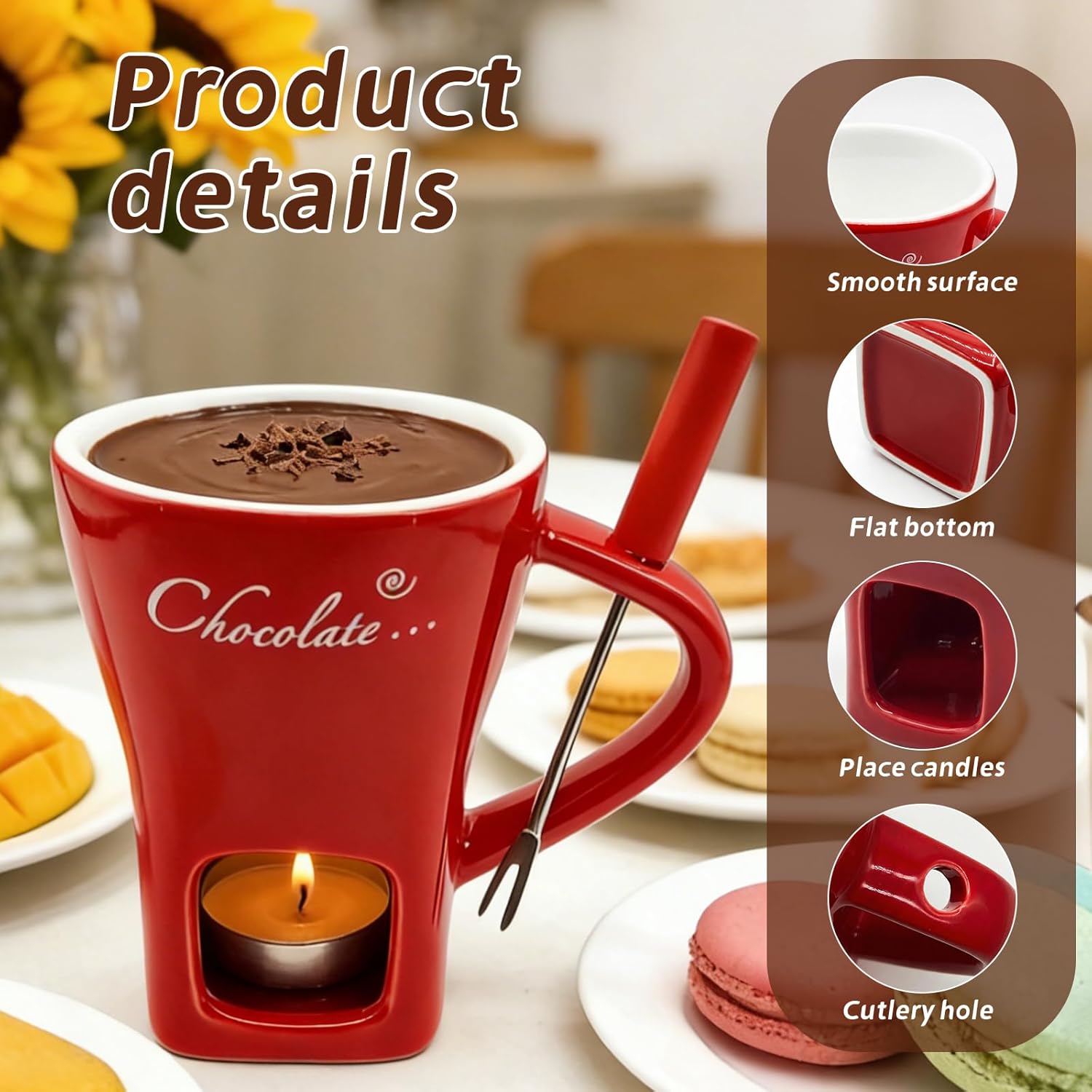 Керамическая кружка для фондю  – обзор и цена Fondue Pot Ceramic