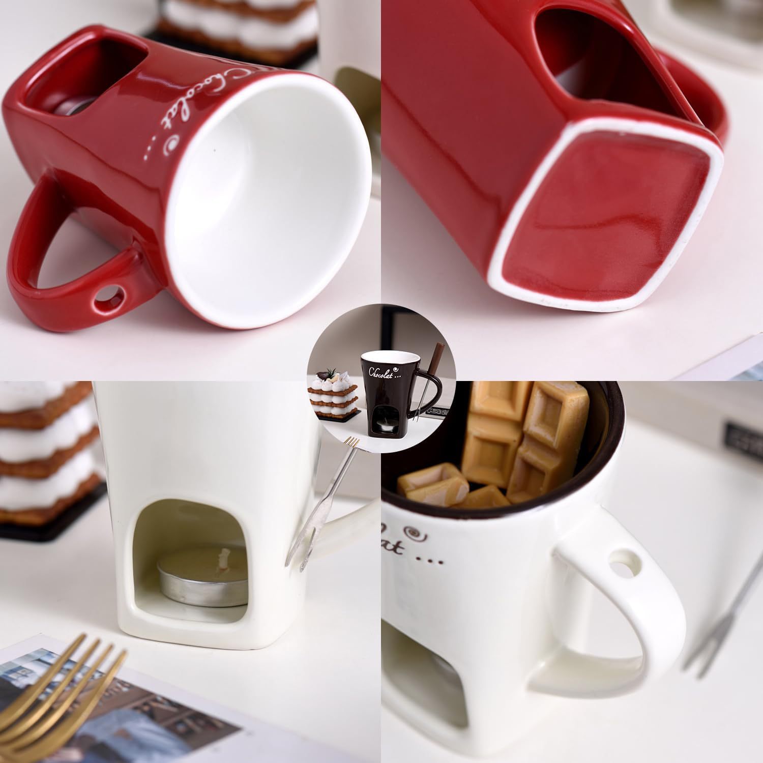 Керамическая кружка для шокола – обзор и цена Fondue Pot Ceramic